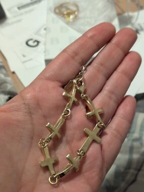 Gold Cross Link Bracelet - Women’s Fashion Bracelet